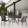 Комплект плетеной мебели T283BNT-W2390/Y282A-W52 Brown 4Pcs в Ставрополе