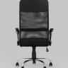 Компьютерное кресло TopChairs Benefit офисное черное, обивка из сочетания экокожи, сетки и текстиля, механизм качани в Ставрополе