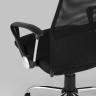 Компьютерное кресло TopChairs Benefit офисное черное, обивка из сочетания экокожи, сетки и текстиля, механизм качани в Ставрополе