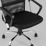 Компьютерное кресло TopChairs Benefit офисное черное, обивка из сочетания экокожи, сетки и текстиля, механизм качани в Ставрополе