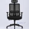для руководителя TopChairs Post офисное черное обивка сетка ткань крестовина пластик в Ставрополе