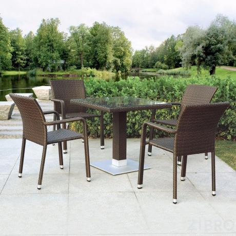 Комплект плетеной мебели T606SWT/A2001B-W53 Brown 4Pcs в Ставрополе