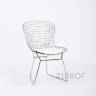 Bertoia хромированный металл с белой подушкой из экокожи в Ставрополе