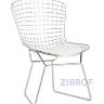 Bertoia хромированный металл с белой подушкой из экокожи в Ставрополе
