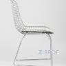 Bertoia хромированный металл с белой подушкой из экокожи в Ставрополе