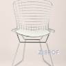 Bertoia хромированный металл с белой подушкой из экокожи в Ставрополе