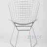 Bertoia хромированный металл с белой подушкой из экокожи в Ставрополе
