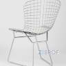 Bertoia хромированный металл с белой подушкой из экокожи в Ставрополе