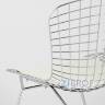 Bertoia хромированный металл с белой подушкой из экокожи в Ставрополе