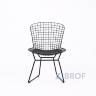 Bertoia металлический черный с черной подушкой из экокожи в Ставрополе