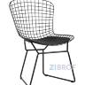 Bertoia металлический черный с черной подушкой из экокожи в Ставрополе