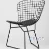 Bertoia металлический черный с черной подушкой из экокожи в Ставрополе