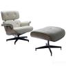 Кресло EAMES LOUNGE CHAIR и оттоманка EAMES LOUNGE CHAIR бежевые в Ставрополе