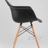 Eames стол стеклянный D80, 2 стула Eames DAW черные в Ставрополе