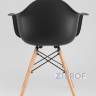 Eames стол стеклянный D80, 2 стула Eames DAW черные в Ставрополе