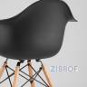 Eames стол стеклянный D80, 2 стула Eames DAW черные в Ставрополе
