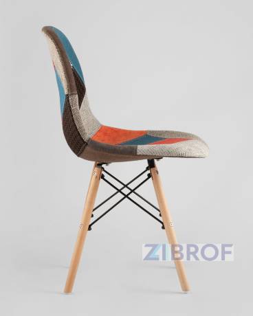 стол Eames 120*80 см, стулья Eames в тканевой обивке пэчворк в Ставрополе