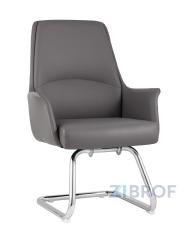 TopChairs Viking офисное серое обивка экокожа, металлический каркас