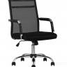 Компьютерное кресло TopChairs Clerk офисное черное в обивке из экокожи, механизм качания Top Gun в Ставрополе