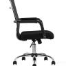 Компьютерное кресло TopChairs Clerk офисное черное в обивке из экокожи, механизм качания Top Gun в Ставрополе