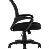 Компьютерное кресло TopChairs Simple офисное черное в обивке из текстиля с сеткой, механизм качания Top Gun в Ставрополе