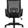 Компьютерное кресло TopChairs Simple офисное черное в обивке из текстиля с сеткой, механизм качания Top Gun в Ставрополе