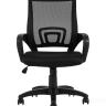 Компьютерное кресло TopChairs Simple офисное черное в обивке из текстиля с сеткой, механизм качания Top Gun в Ставрополе