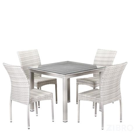 Комплект плетеной мебели T257A/Y380-W85-90x90 4Pcs Latte в Ставрополе