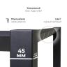 Стол офисный ST45 черный/ЛДСП белый, 180x80 в Ставрополе