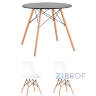 Eames D80 черный, 2 стула Eames DSW белые в Ставрополе