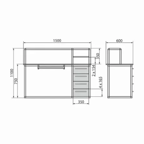 Медицинский стол ДМ-3-012-01 (код 3012.01) в Ставрополе